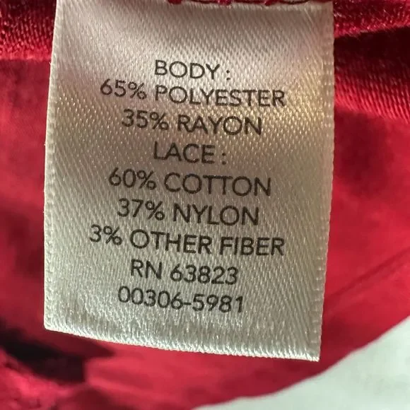 CJ Banks Womens Vest Sleeveless Lace Outer Blouse Red Pullover Plus Size 2X - Picture 12 of 14